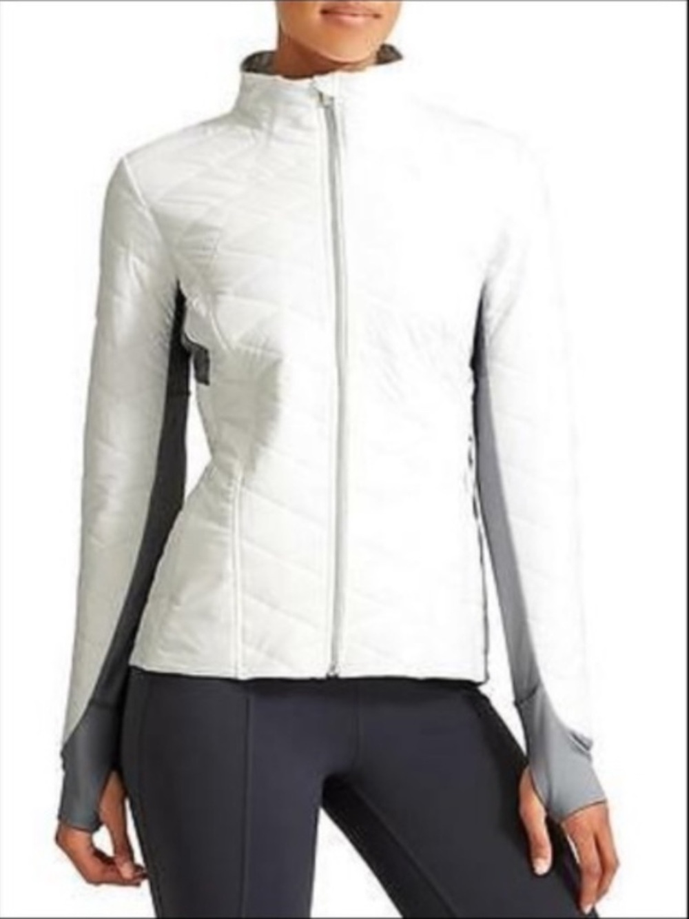 Quilted Zip-Front Jacket Lightweight Versatile Athleta Jacket XL